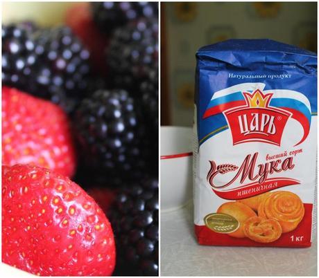 Tarta con moras y fresas cats