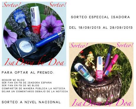 Ultimos días sorteo IsaDora 3sorteo isadora 3