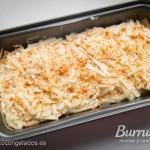 Gratín de patatas: recetas para saborear Preparado para meter al horno las patatas con el queso