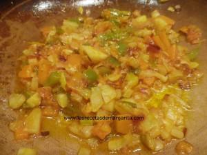 Caracolas (Conchiglioni)  rellenas de carne y verduras-Receta para niños