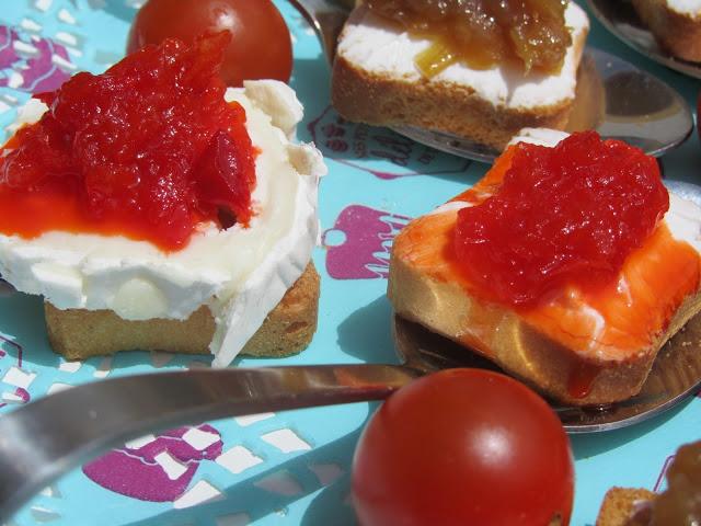 Pimientos confitados (Mermelada de pimientos)