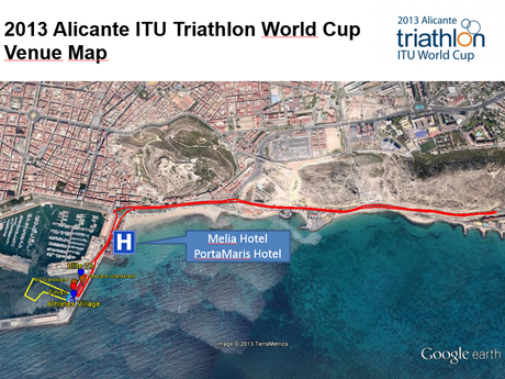 CARTEL COPA DEL MUNDO DE TRIATLON (WORLD TRIATHLON SERIES) 2013 EN ALICANTE NURY NATUR Venue_map_1