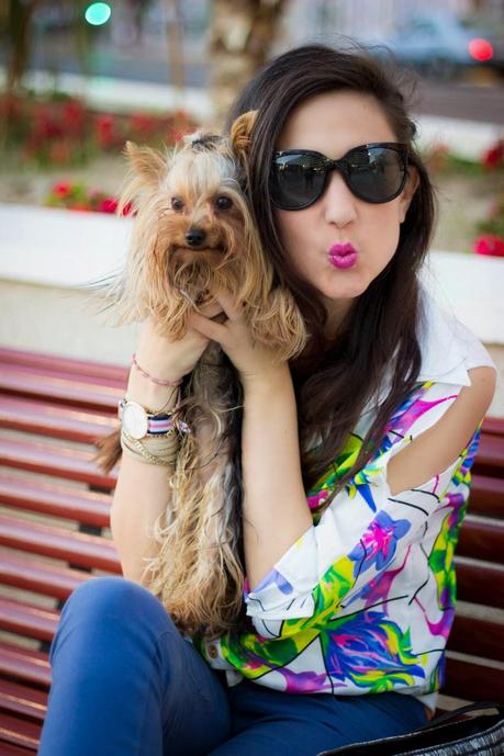 Cut Out Floral Shirt