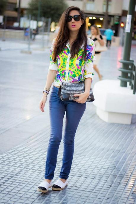 Cut Out Floral Shirt