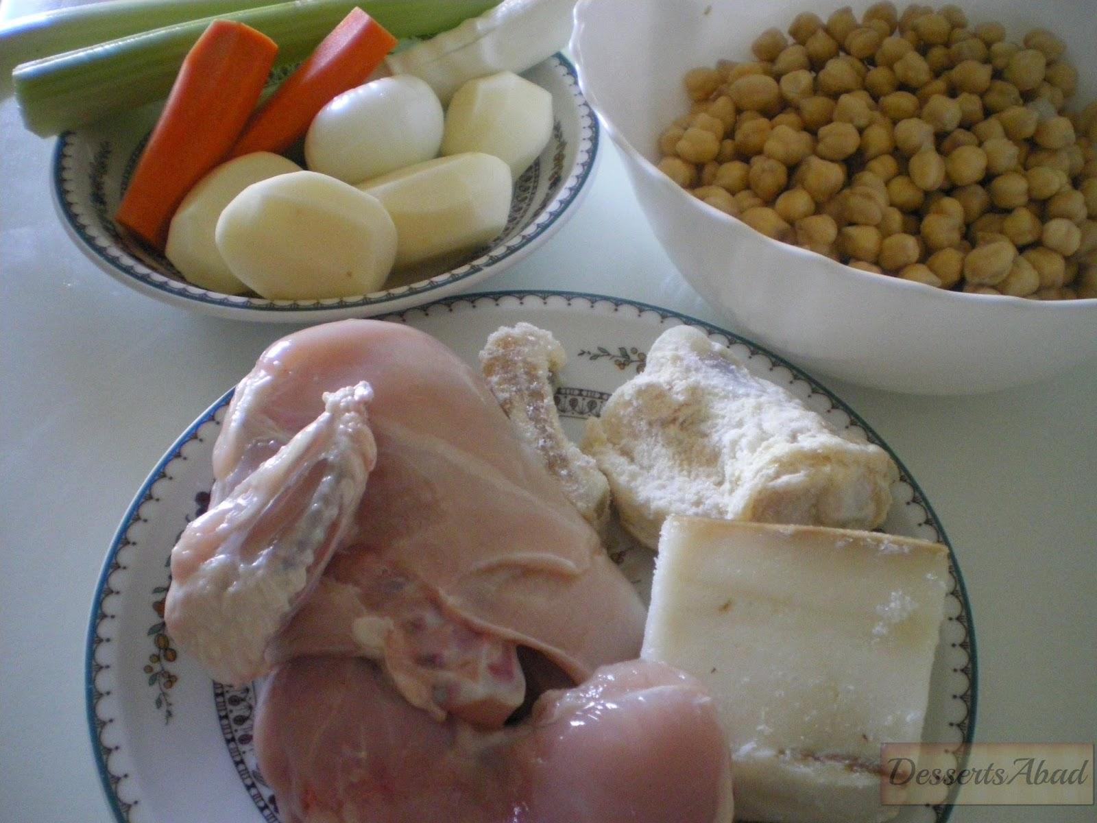 Ingredientes del puchero