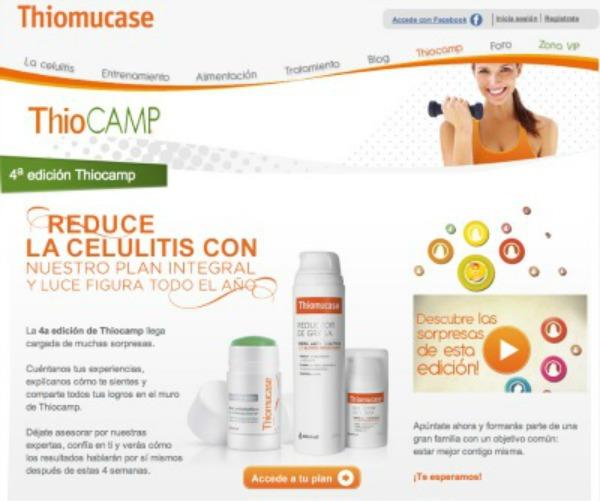 Página principal de Thiocamp