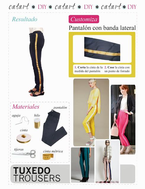 Diy - Pantalones con banda lateral