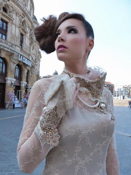 Detalles del Vestido del Diseñador de Bilbao Peio Durán