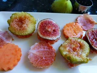 Papaya, Jamón, Higos y Mozzarella... en un bocado