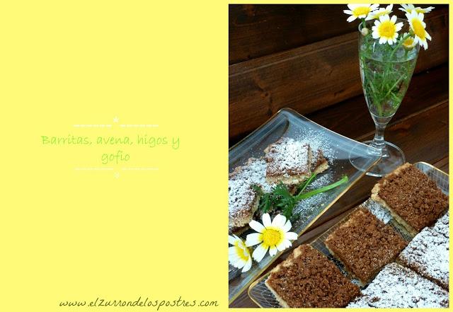 Barritas de Avena y Mermelada de Higos con Streusel de Gofio