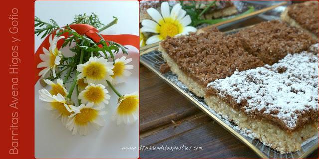 Barritas de Avena y Mermelada de Higos con Streusel de Gofio