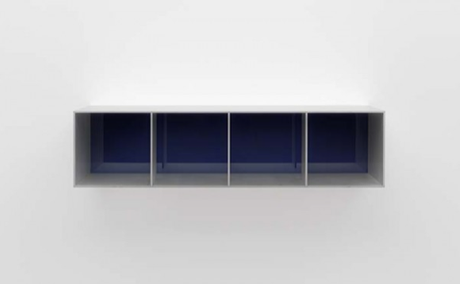  Untitled (Menziken 88-92) 1988 Anodized aluminum clear with blue Plexiglas 9 13/16 x 39 3/8 x 9 13/16 inches (25 x 100 x 25 cm) Art © Judd Foundation. Licensed by VAGA, New York, NY. Courtesy of David Zwirner, New York/London 