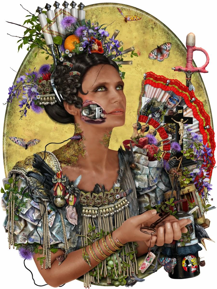 Vanitas Oro IV, 124 x 94 cm, papel Hahnemühle.