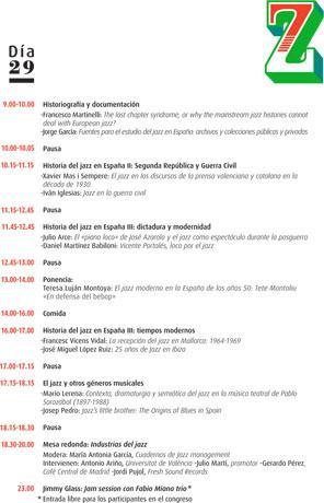 Congreso Internacional El Jazz En España – Valencia Noviembre 2013