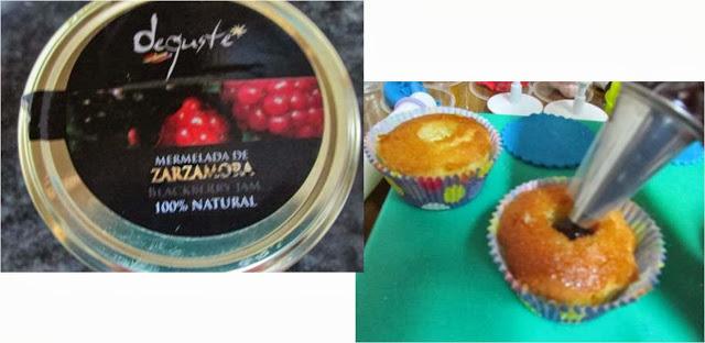 CUPCAKEYS RELLENOS DE MERMELADA DE ZARZAMORAS
