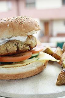 hamburguesa de garbanzos / Kichererbsen-Burger