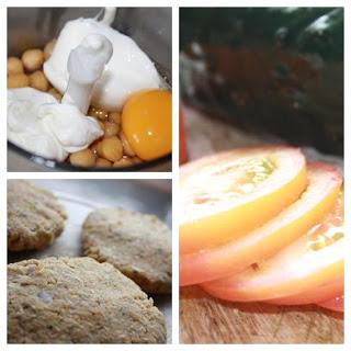 hamburguesa de garbanzos / Kichererbsen-Burger