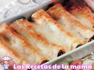 Canelones de carne y espinacas