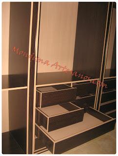 Vestidor en haya y wengue