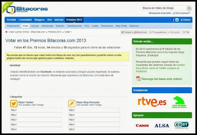 La Taverna del Mastí vuelve a los Premios Bitácoras!!!