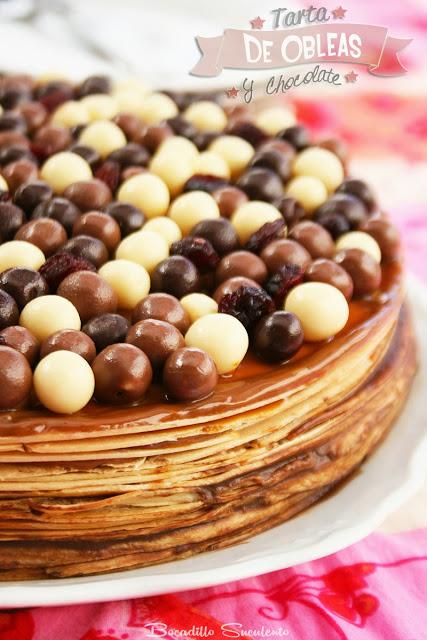 Tarta de Obleas y Chocolate.