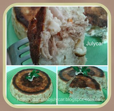 Pastel salado de atún y surimi light