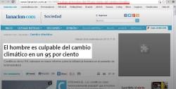 LA NACION 250x126 ¿Es el 95% del cambio climático culpa del hombre?