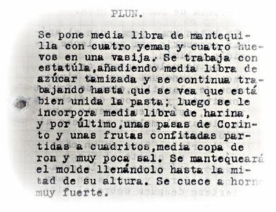 {Reto Tía Alia}. Plum Cake