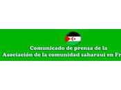 Convocatoria Comunicado Asociación Comunidad Saharaui Francia