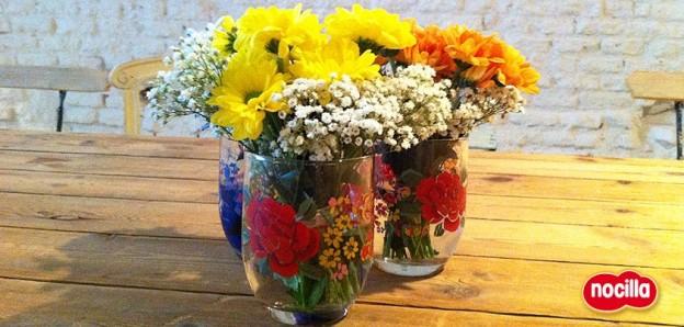 vasos, deco, nocilla, flores, Victorio&Lucchino, V&L