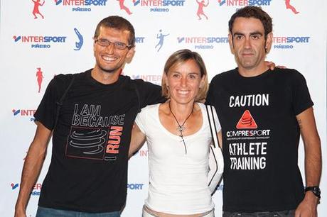 Pablo Villalobos_Tamara Sanfabio_Javier Garcia Inauguración de la tienda Intersport en Madrid diseñada por A-cero