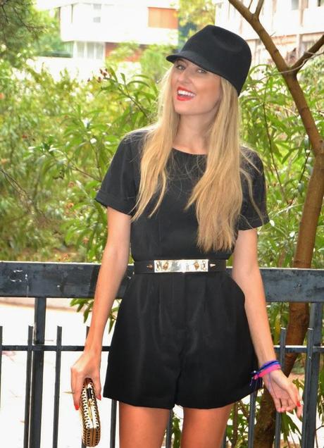 Jumpsuit, booties and lovely hat