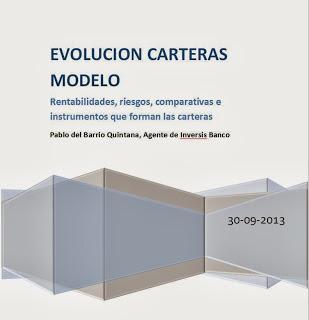 Evolución Carteras Modelo hasta el 30 de Septiembre de 2013