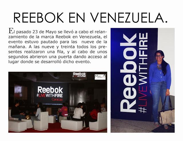 Lanzamiento de la marca Reebok en Venezuela.
