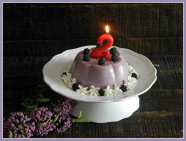 Pannacota de moras.  2º Aniversario de La Cocina de Vifran y Sorteo!!!