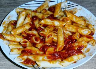 Penne con asadillo de pimientos (Apto para celíacos)