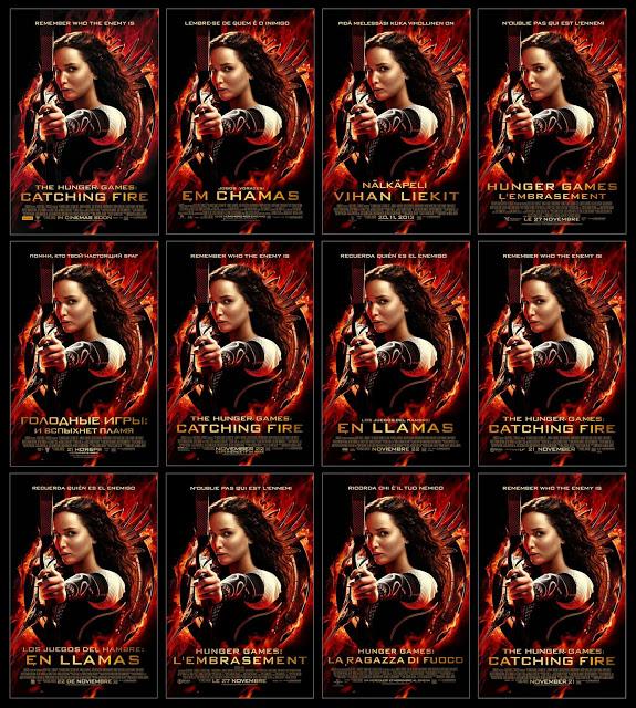 Póster final de En Llamas en español (y en muchos idiomas más)