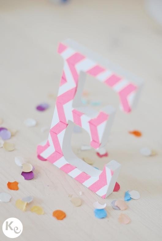 DIY. Washi tape decor letters