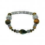 Pulsera de plata y ojo de tigre