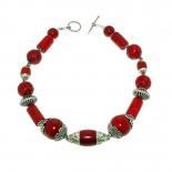 Collar de plata y coral