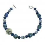 Collar de plata y lapislázuli