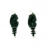 Pendientes de plata y ágata negra