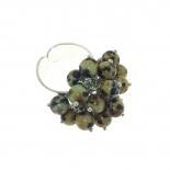 Anillo de plata y jaspe dálmata