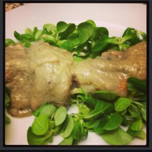 Receta: Pollo en salsa de champiñones pollo con salsa de champiñones