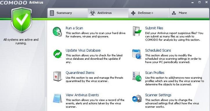 Mejores Antivirus Gratis: Comodo Antivirus 2013