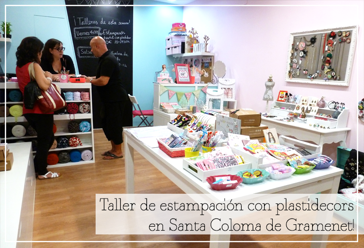 Taller de estampación con plastidecores en CUTE&CRAFTS; de Sta Coloma