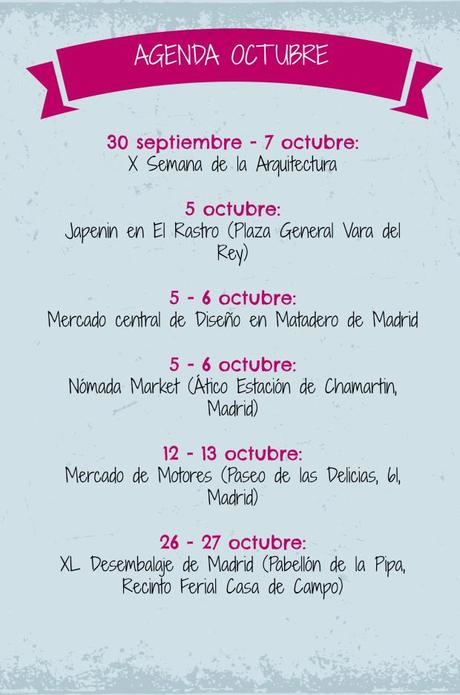 Agenda octubre