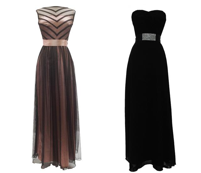 vestido fiesta largo veneno piel