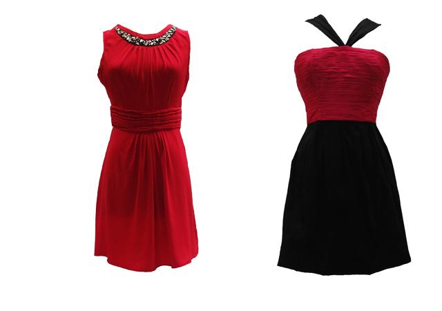 vestido fiesta corto rojo