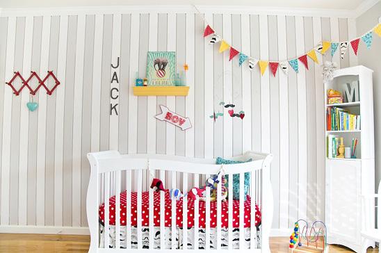 Un dormitorio de bebe a todo color!